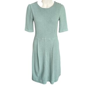 Noa Noa Textured Pullover Green Knit Dress Sz XS Spring Career Easter